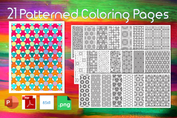 21 Patterned Coloring Pages: A Versatile Asset for KDP Interiors and Digital Design