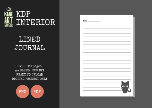 Evaluating KDP Lined Journal 9 with a Cat for Low-Content Publishing