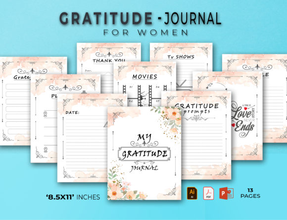Gratitude Journal for Women - Editable: A Practical Resource for KDP Publishers and Personal Planners