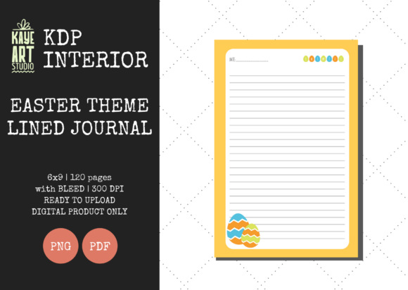 KDP Easter Theme Lined Journal 3: Creative Interior Guide