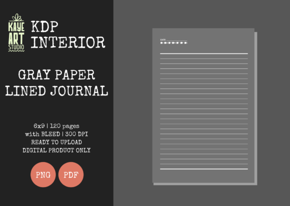 KDP Gray Paper Lined Journal 3: Interior Design Guide