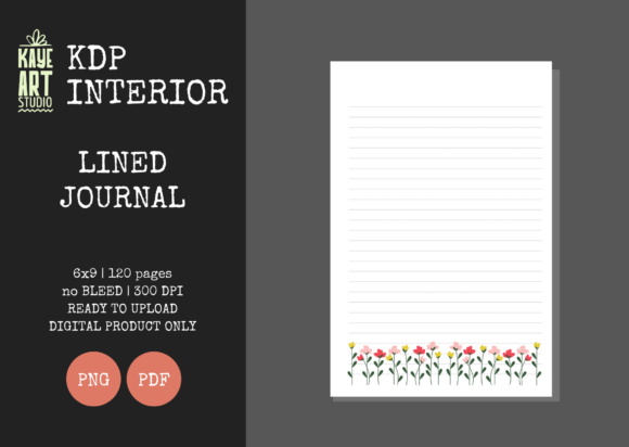 KDP Lined Journal 18: Premium 6x9 Interior Template