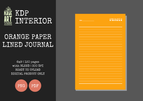 KDP Orange Paper Lined Journal 4: Integrating Warm-Toned Interiors into Your Publishing Workflow