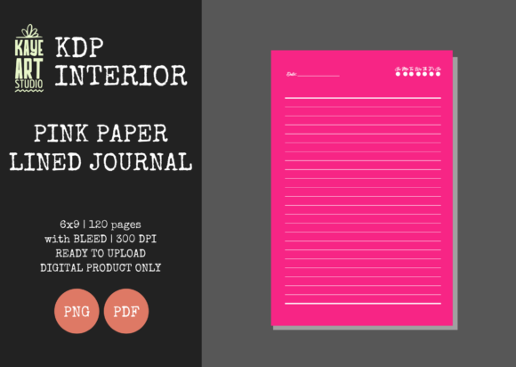KDP Pink Paper Lined Journal 4: A Practical Interior for Low-Content Publishing