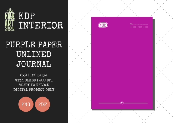 KDP Purple Paper Unlined Journal: Elevating Low Content Books with Color
