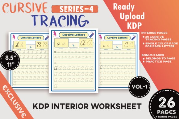 Vol-1 KDP Cursive Handwriting Workbook: A Complete Interior Solution for Early Learners