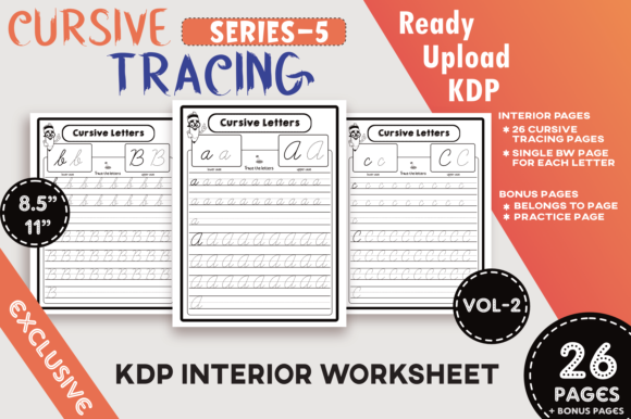 Vol-2 KDP Cursive Handwriting Workbook: Integrating Ready-to-Upload Assets into Your Publishing Workflow